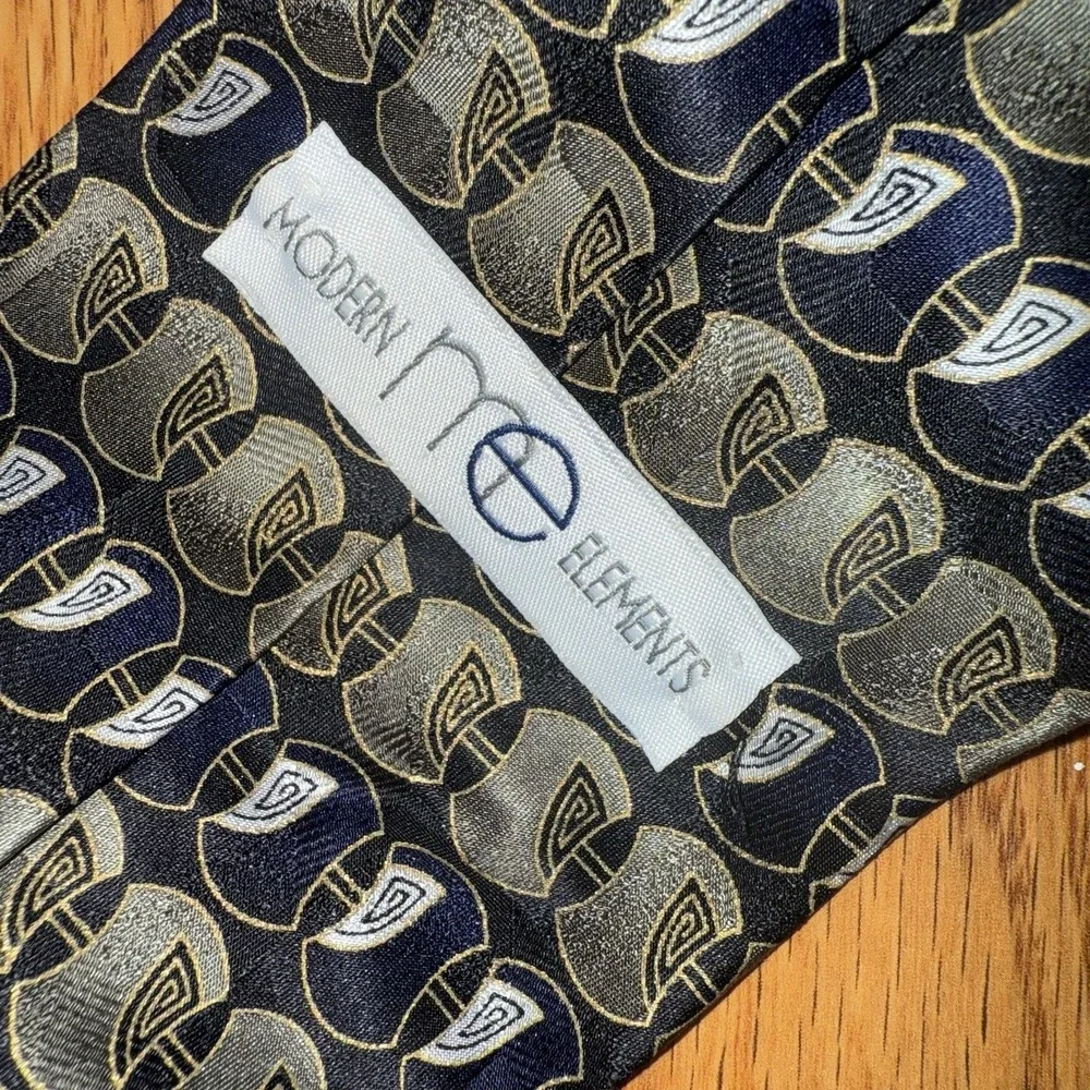 Modern Elements Men's Silk Geometric Neck Tie Multi-Color Classic